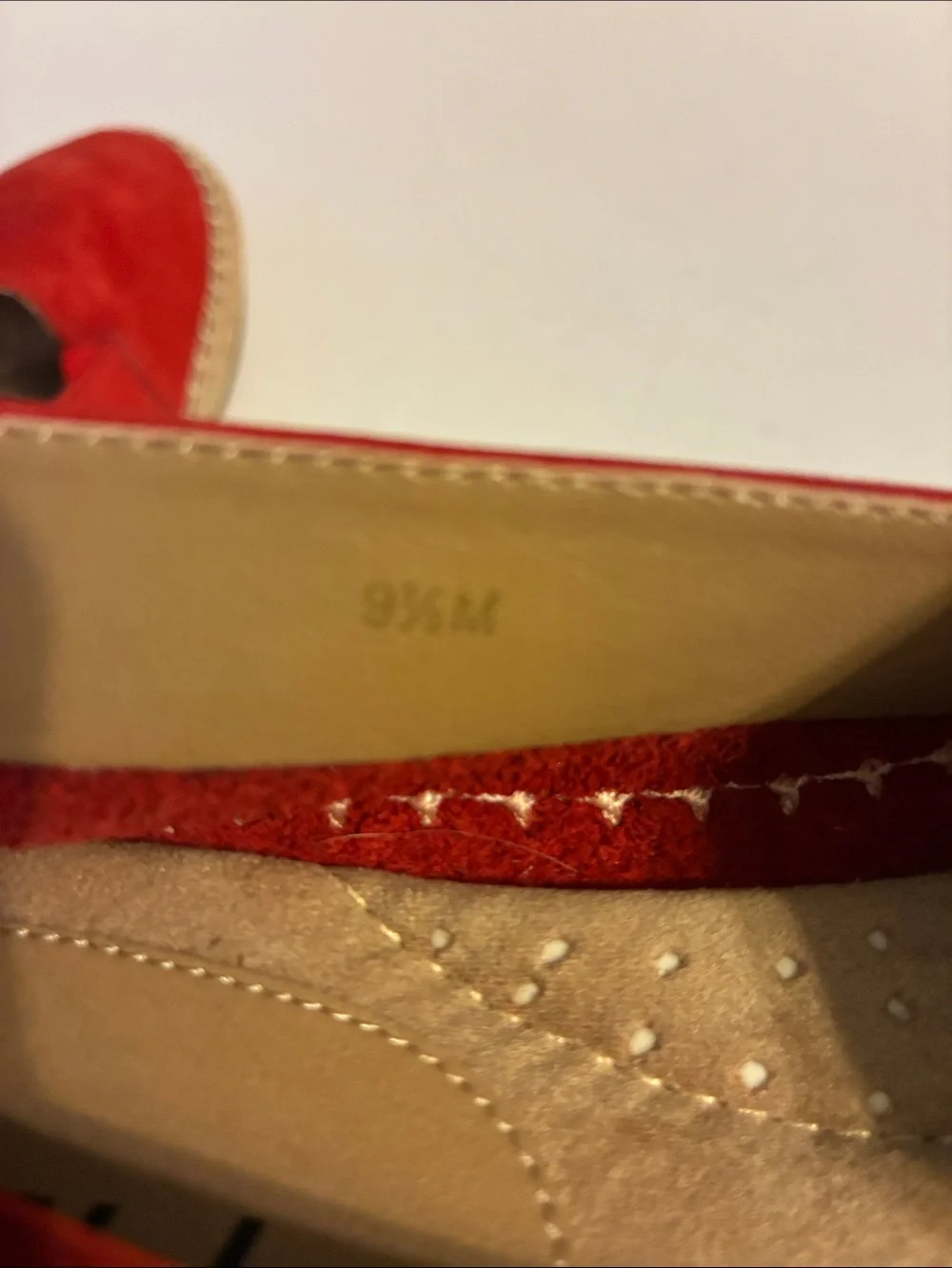 Vaneli Sport, Women’s 9.5, Red Suede Espadrille Slip-On Shoes